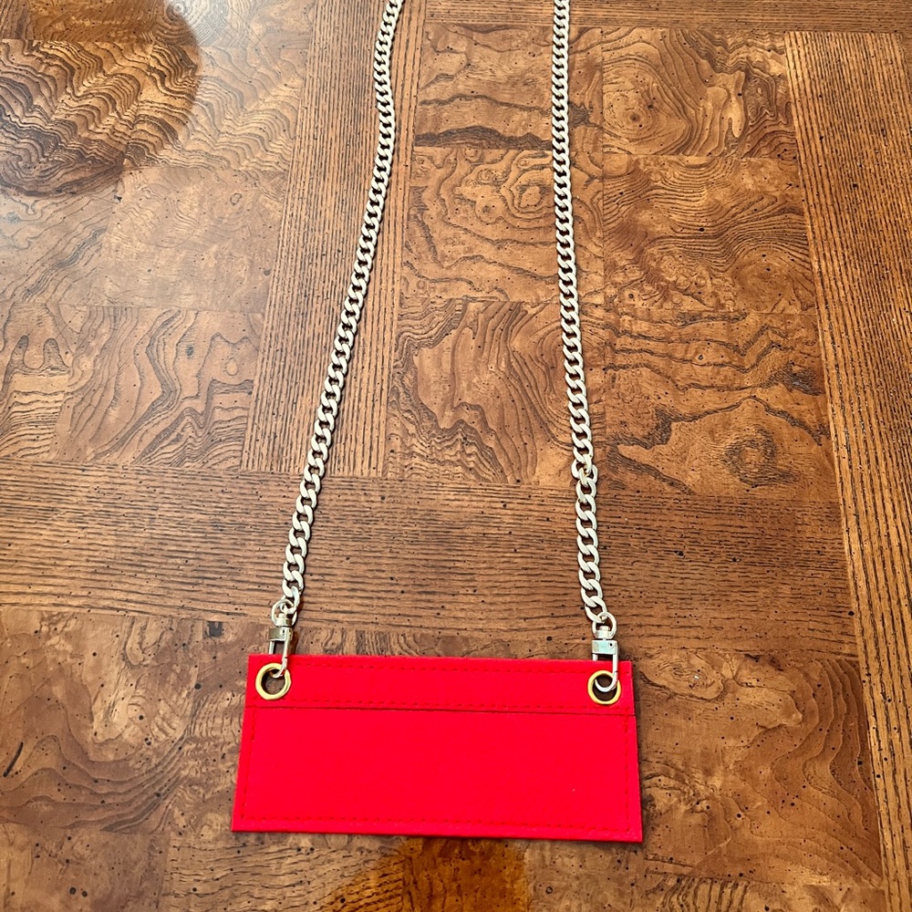 RED COLOR 47" wallet chain crossbody converter kit insert